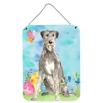 Easter Eggs Irish Wolfhound Wall or Door Hanging Prints