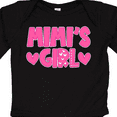 thumbnail image 4 of Inktastic Mimi's Girl Pink with Hearts Girls Long Sleeve Baby Bodysuit, 4 of 5