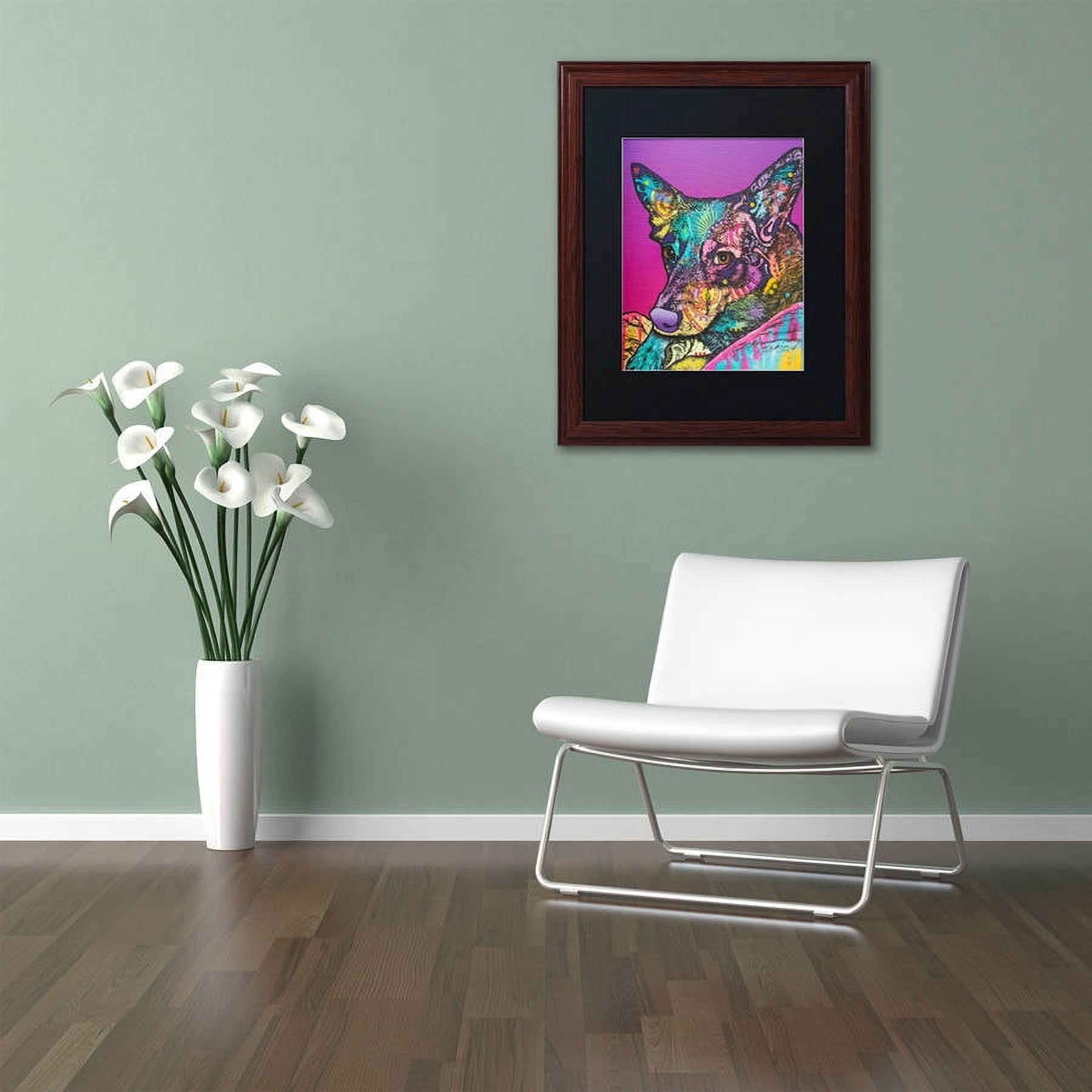 Trademark Fine Art "Zena-004" Canvas Art by Dean Russo, Black Matte, Wood Frame