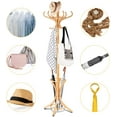 thumbnail image 5 of 75.5" Standing Coat Rack, Wood Coat Tree with 12 Hooks, Home Hat Jacket Hanger Tree 12 with Umbrella Holder Coat Stand (Oak), 5 of 9