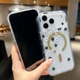 thumbnail image 2 of Case for iPhone 15, Ultra-Slim Floral Clear Phone Case Compatible with MagSafe, TPU+PC Shockproof Drop Protective Anti-Yellow Anti-Scratch Anti-Fingerprint Case for Women Ladies, E, 2 of 10