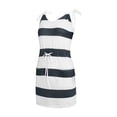 thumbnail image 4 of Women's Casual Tennis Dress Modern Print Sleeve Open Back V-Neck Short Dress for Everyday Wear Gray XXL, 4 of 6