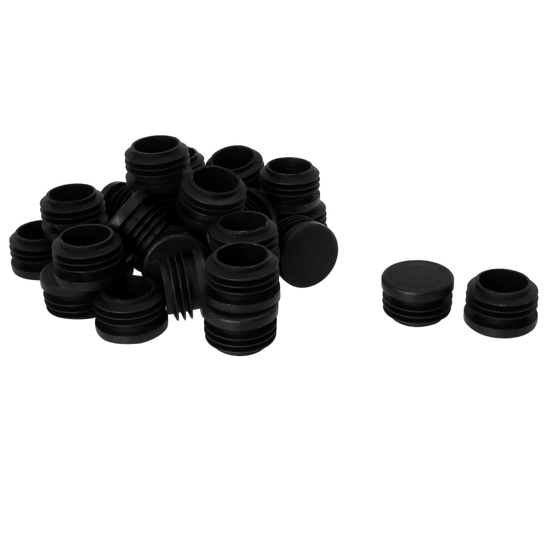 Plastic Round Tube Insert Glide End Cap 32mm 1.26' OD 32pcs Porch Desk Protector