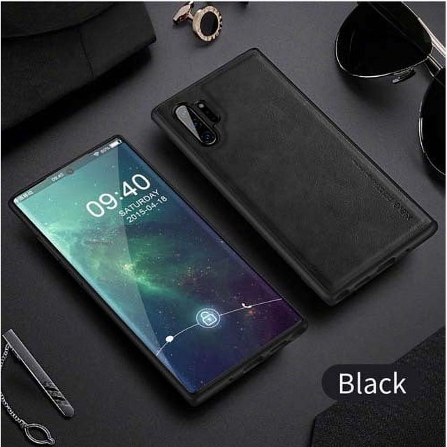 Pour Samsung Galaxy Note 10 Plus Étui en Cuir de Luxe Doux Protection Arrière pour Galaxy Note 10 Note 20 Ultra Niveaux X