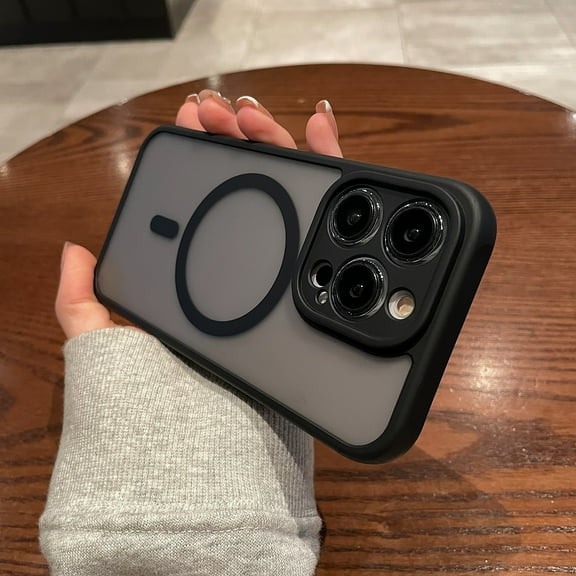 Allytech Mangetic Phone Case for Apple iPhone 14 Pro 6.1", Compatible with Magsafe Wireless Charging Support Anti-Scratch Matte Transparent Cover for iPhone 14 Pro - Black