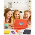 thumbnail image 4 of Pretend Play Toys, Kids Work Toys from Home Office, Pretend Work Station Set with Fake Laptop,4 Velcro App Stickers,Toy Cell Phones,Headset & Coffee Cup, Work Simulation Office Play for KIds Ages 3+, 4 of 7