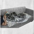thumbnail image 6 of Enjoy the Little Things Soft Flannel Fleece Blanket, Greyscale Expression Lettering with Swirls and Teardrops, Cozy Plush for Indoor and Outdoor Use, 70" x 90", Grey Black and White, by Ambesonne, 6 of 6
