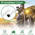 thumbnail image 3 of Unique Bargains 7/8" 22mm 15/16" 24mm Motorcycle Hand Grips Cover Kit Non Slip TPU Handlebar Grips for Motorcycle Scooter Bicycle ATV White 1 Set Thread Pattern, 3 of 7