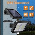 thumbnail image 2 of Solar Lights for Outdoor with Motion Sensor, 98 LED Outdoor Solar Lights with 5m Cable, IP65 Waterproof, 3 Modes Outdoor Light (2PCS), 2 of 5