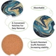 thumbnail image 2 of Coolnut Abstract Marble Car Coasters 2 Pack Drinks Absorbent Ceramic Stone Car Coasters with Fingertip Grip Car Cup Holder Coasters Home Decor Gifts, 2 of 6