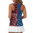 thumbnail image 5 of HUIACONG Distressed Flag Print Half Zip Neck Collar Ladies Golf Shirt, Sleeveless Fashion Versatile Sleeveless Golf Shirts for Tennis Outdoor Sports Running, 5 of 7