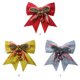 thumbnail image 5 of Injueey 5 piezas Navidad Bowknot brillo adorno brillante lentejuelas conos hojas corbata arte fiesta decoración exterior puerta decoración Kits de decoración para fiestas Plata 5PCS Injueey HA009474-03, 5 of 6