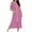 Fuchsia, variant on Classic Plaid Sleep Robe with Full Front Zipper, Long Length Nightgown with Side Slits and Convenient Pockets