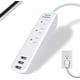 thumbnail image 1 of Philips Accsori Protector contra sobretension de 3 Salidas con 3 Puertos USB, Cable de alimentación Trenzado de diseño de 1,8 m, 360 Julios, listado ETL, Blao, SPP3306WB / 37, 1 of 5
