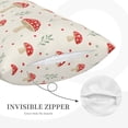 thumbnail image 2 of Plush Throw Pillow Covers, Flat Mushrooms Pillow Cases with Invisible Zipper, Breathable Microfiber Pillow Cases Standard Size for Sleeping Bedroom Sofa Living Room 16x24, 2 of 5