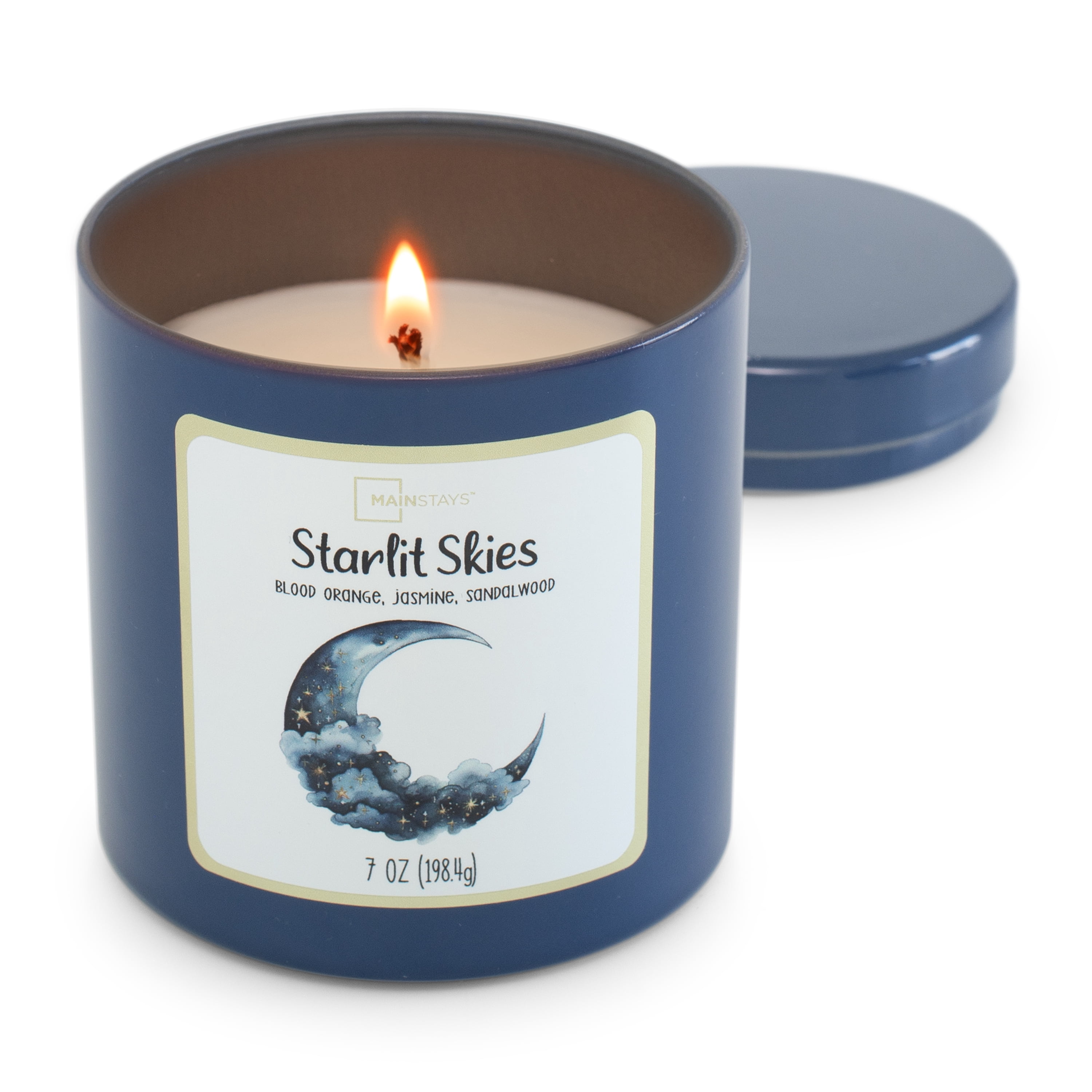 Mainstays Scented Single Wick Tin Candle, Starlit Skies, 7 oz.