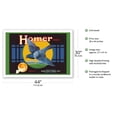 thumbnail image 2 of Homer California Oranges - Vintage Fruit Crate Label c.1930s - Fine Art Matte Paper Print (Unframed) 30x44in, 2 of 4