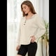 thumbnail image 4 of Sudadera con Capucha para Mujer, Cuello Abotonado, Cordón Ajustable, Sudadera Informal de Larga, Camisetas. Albaricoque XL, 4 of 10