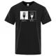 thumbnail image 2 of Camiseta de manga corta de algodón con tenedor de plástico y metal con estampado de objetos cotidianos para hombre, camisetas de estilo punk y hip hop, ropa urbana vintage, 2 of 4