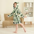 thumbnail image 4 of FORMRS Niños Bathrobe Unisex Hooded Robe Soft Plush Pajamas Sleepwear, Size 2-3T, Green Circle, 4 of 7
