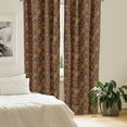 thumbnail image 2 of Ambesonne Abstract Curtains, Curved Doodle Lines, Pair of 28"x84", Multicolor, 2 of 5