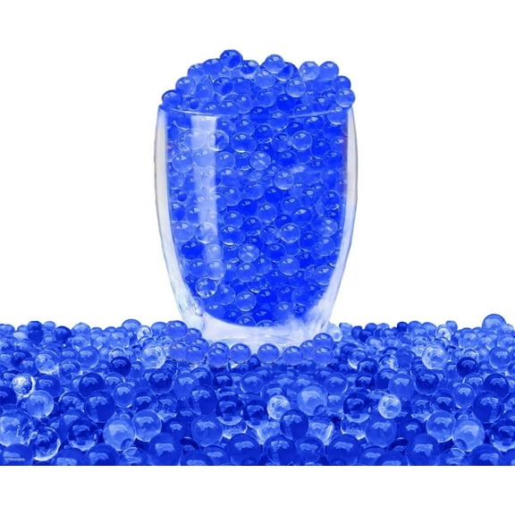 VIGOR PATH 50,000 Small Water Gel Beads - Floating Pearls - Water Absorbent Beads Decorative Vase Fillers for Weddings, Floating Candle & Parties (Blue)