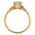 thumbnail image 4 of Solitaire Engagement Ring for Women - 1ct Simulated Green Diamond in 14K Yellow Gold Promise Ring, 4 of 6