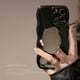 thumbnail image 2 of Luxury Solid Color Wavy With Metal Holder Phone Case For iPhone 15 14 13 12 11 Pro Max 14 Plus Soft Silicone Shockproof Cover, 2 of 5