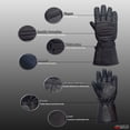thumbnail image 3 of Men's Motorcycle Gauntlet Leather Windproof Heavy Duty Winter Biker Gloves M, 3 of 5