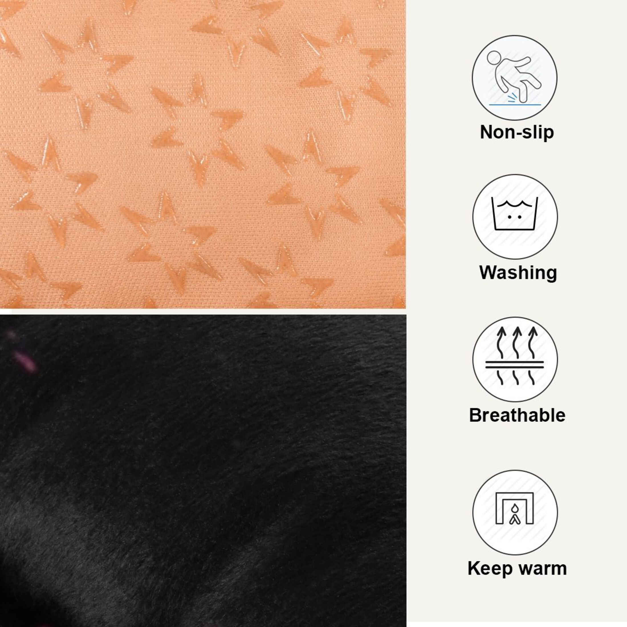 Cozy Mat Pet Bed Indoor Outdoor Warm Soft For Cat Dog Puppy(S/M) Hand-drawn Stars