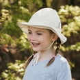 thumbnail image 5 of JAN & JUL Cotton Sun-Hat, 50+ UPF Summer Floppy Hat for Babies and Toddlers (M: 6-24 Months, Beige Stripes), 5 of 6