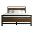 thumbnail image 3 of Castle Place Metal Platform Bed, King Size, Simple Design, Brown, 3 of 7