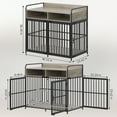thumbnail image 7 of Large Furniture Dog Crate, Dog Kennel Indoor, Wood Dog Cage Table with Drawers Storage, 7 of 7