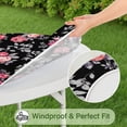 thumbnail image 5 of Round Fitted Tablecloth with Elastic Edges Fits 36"-44" Round Tables Pioneer Colorful Floral Waterproof Table Cover Washable Indoor and Outdoor for Party Kitchen Dinner Banquet Patio Picnic, 5 of 7