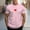 001 Pink, variant on Men's Pet Lovers Graphic T-Shirt Crew Neck Short Sleeve Casual Top Pet Man Friendship Blouse