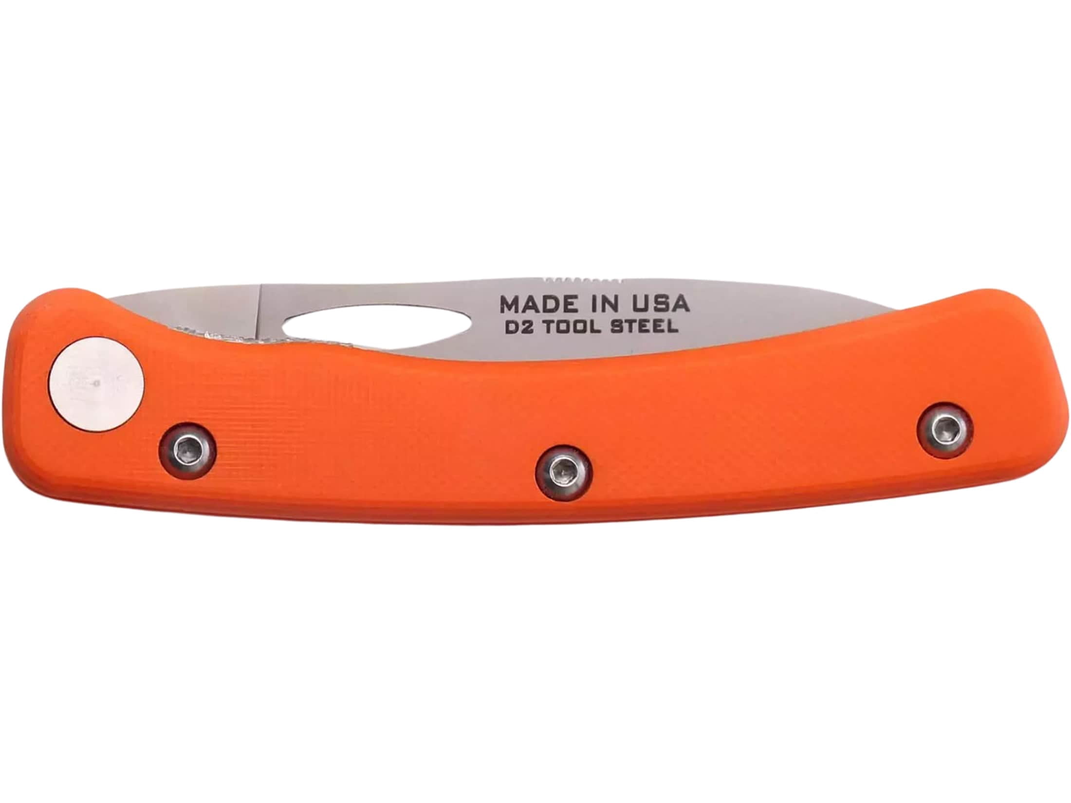 Knives of Alaska Featherlight Hunter Pocket Knife 3" Drop Point D2 Bead Blasted Blade G-10 Handle Orange