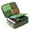 Green, variant on Safe Portable Home Fire Lockable File Storage Boxes with Inserts Bags and Zipper, for Passports, Certificates