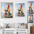 thumbnail image 4 of Designart "De Stijl-Inspired Landscape Of The Ocean" Ocean Floater Framed Wall Decor, 4 of 5