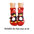 thumbnail image 4 of Christmas Socks Unisex Floor Handmade Woolen Knitting Thickened Cartoon Animal Socks Funky Warm Men Comfortable Socks for Women Red, 4 of 4