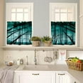 thumbnail image 2 of Gothic Valance Curtain Forest Landscape Woodland Nature Mystic Scenery Rod Pocket Valance Window Treatments Short Curtains for Kitchen Farmhouse Living Room Decor 54x18 Inch + 27x24 Inch X 2, 2 of 5
