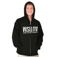 thumbnail image 3 of Autism Seeing the World Differently Zip Up Hoodie Men's Women's Brisco Brands L, 3 of 6