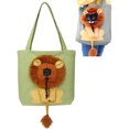 thumbnail image 2 of PEACNNG Lion-Shaped, Pet Canvas Shoulder Bag, Pet Carrying Bag, Pet Handbag, Carrier Cute Pet Carrying Bag Outdoor Pet Handbag Carrier for Pet., 2 of 5