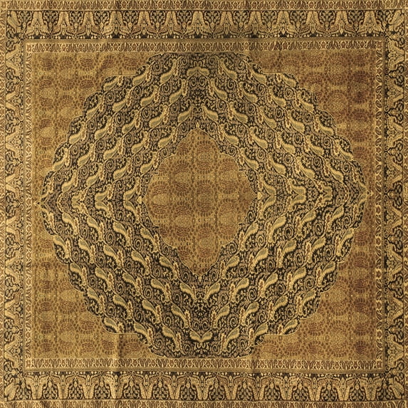 Ahgly Company Indoor Square Persian Brown Traditional Area Rugs, 8' Square