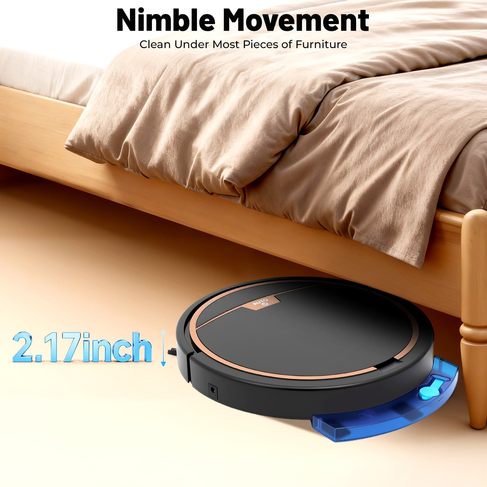 3-in-1 Robot Vacuum Cleaner, Floor Sweeping Robot, Robot Vacuum Sweeper with Water Tank