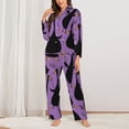 thumbnail image 3 of Kll Funny Goose Print Women'S Long Sleeve Pajamas With Pants Sleepwear Loungewear 2 Set-Xx-Large, 3 of 9