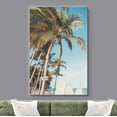 thumbnail image 2 of wall26 Framed Canvas Print Wall Art Palm Trees on Summer Beach Shore Nature Ocean Photography Realism Nautical Scenic Colorful Blue Ultra for Living Room, Bedroom, Office - 24"x36", 2 of 5
