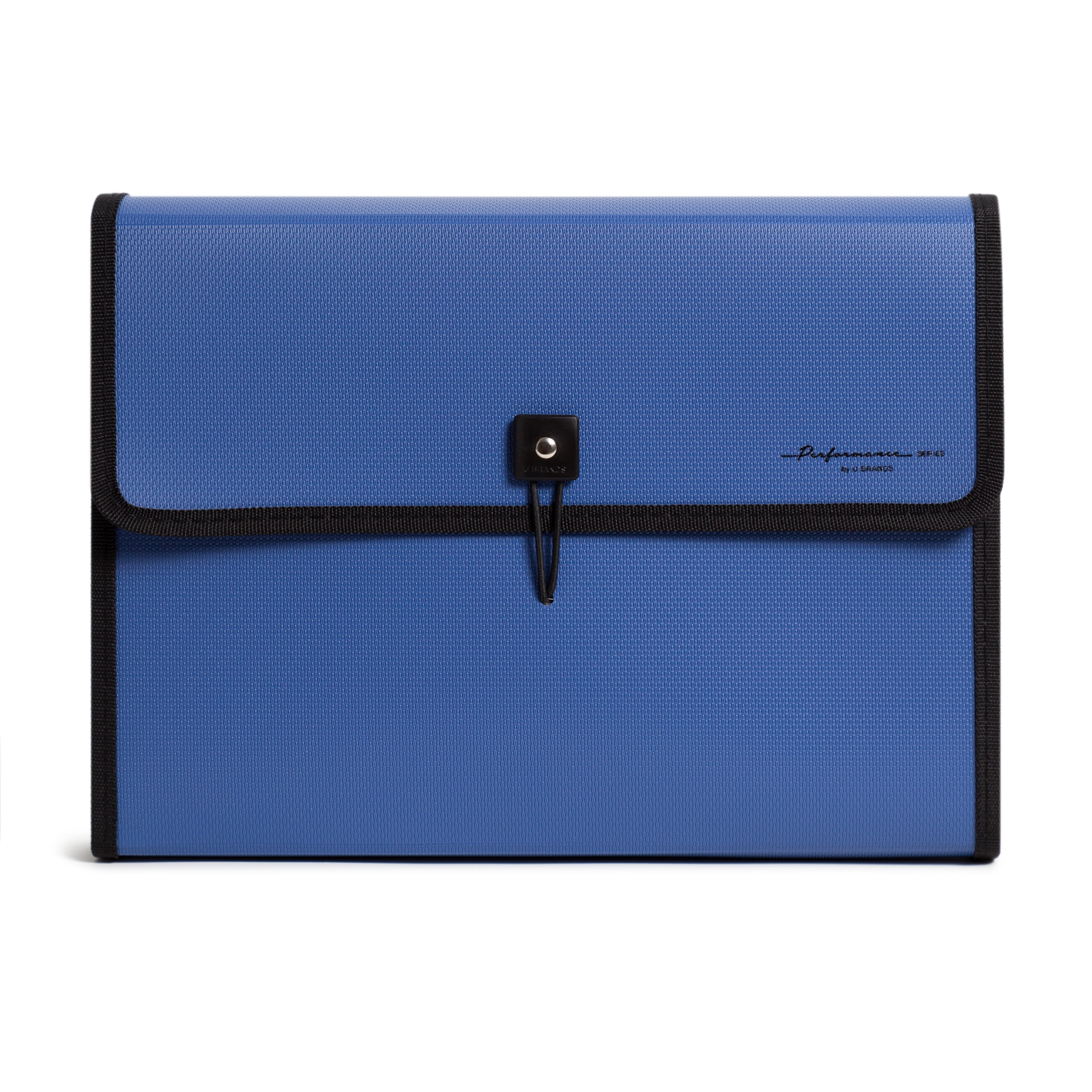 U BRANDS Performance Poly 13 Pocket Expandable File Folder, Blue, 4565U