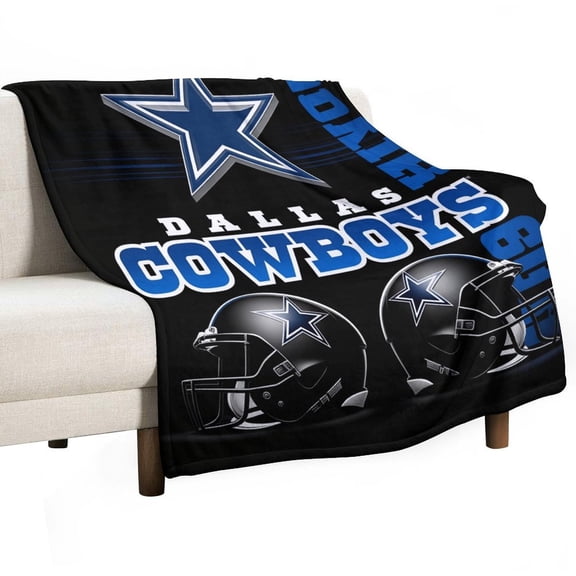 Football Cowboys Flannel Blanket Blanket for Couch Sofa Lightweight Bed, Super Soft Cozy Print Warm Blanket