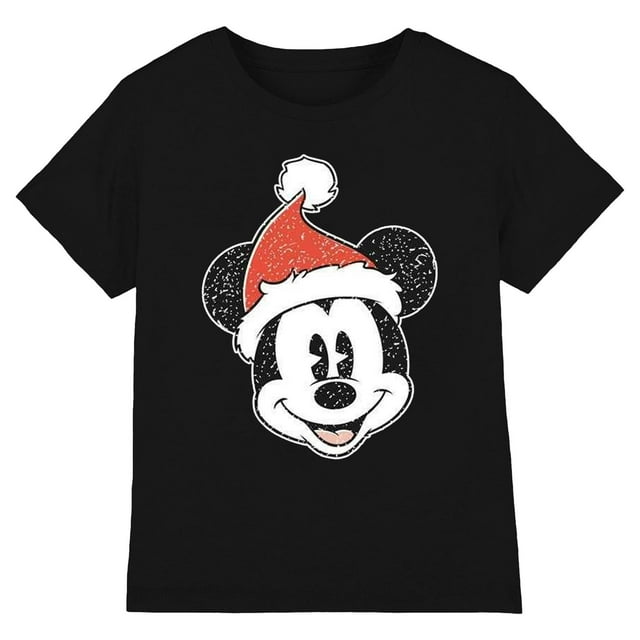 Disney T-Shirt pour Adulte Mickey Mouse avec Chapeau du Père Noël