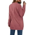 thumbnail image 4 of Fantaslook V Neck Sweatshirts for Women Casual Long Sleeve Tops Oversized Sweatshirt With Pockets, 4 of 8